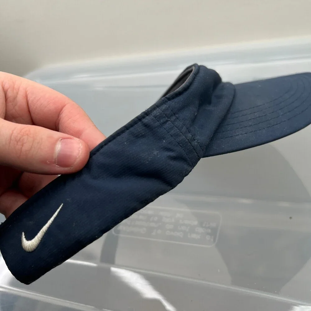 Nike Golf Visor Hat Mens One Size Blue Cap Adult Golf‎ Logo Sports Gear